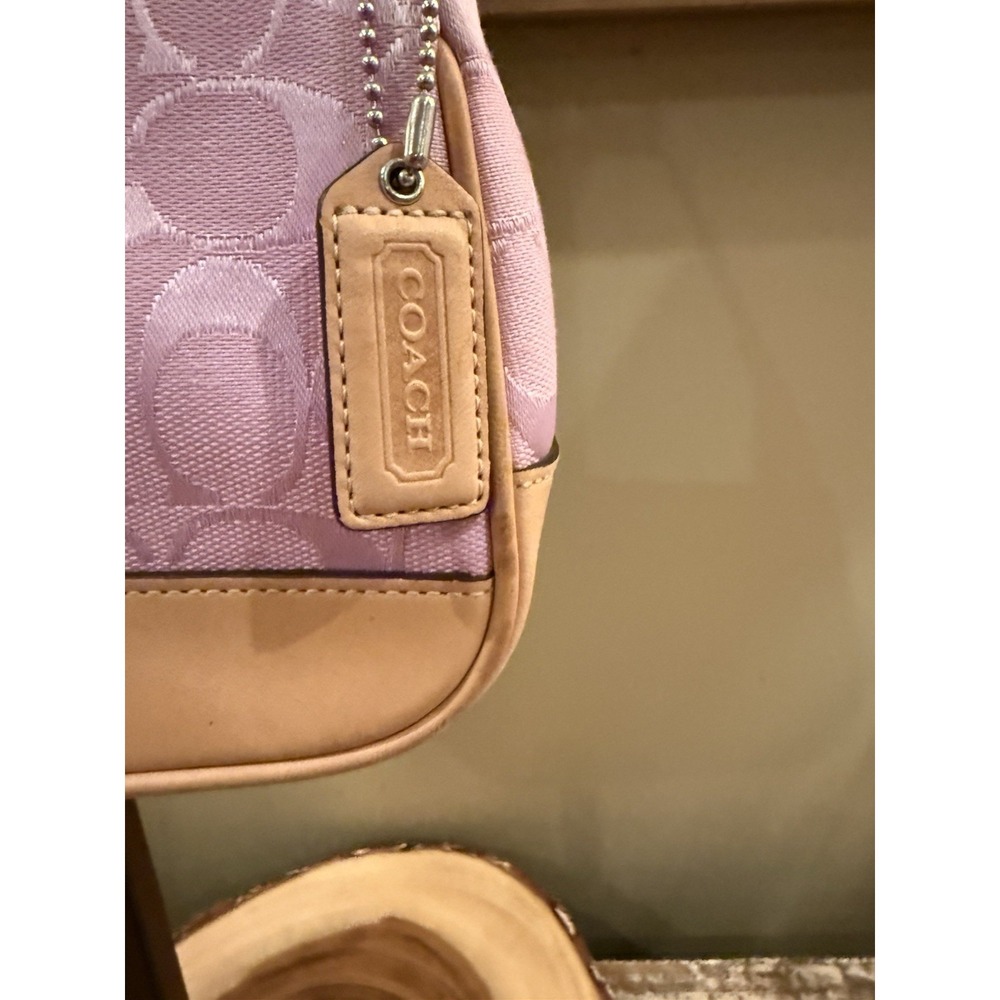 Coach Signature Mini Demi Bag Canvas Leather Bubblegum Pink 6094 Y2K Vintage - Picture 9 of 16